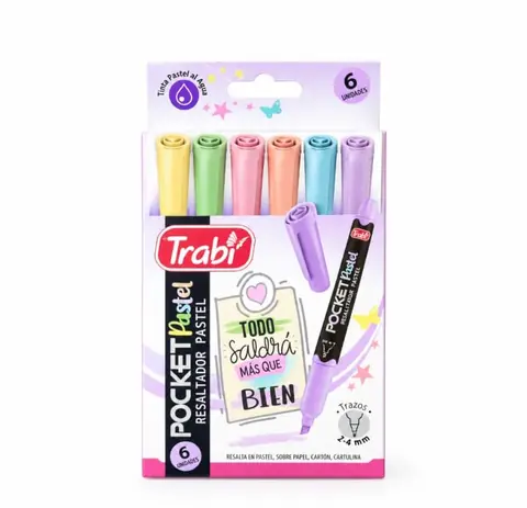 Resaltador Trabi Pocket Pastel x6