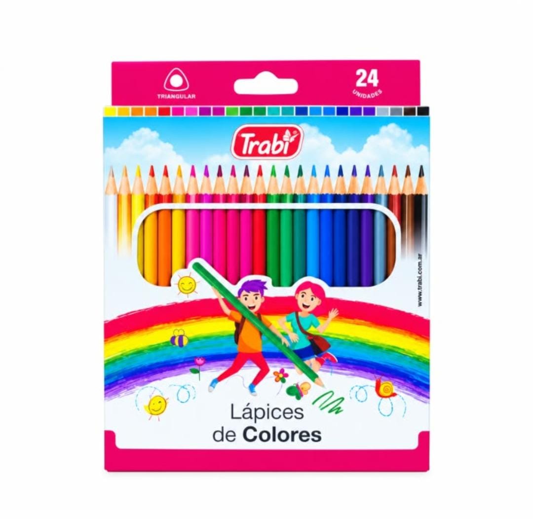 Lapiz Trabi Color Surt x24 Largo Triangular