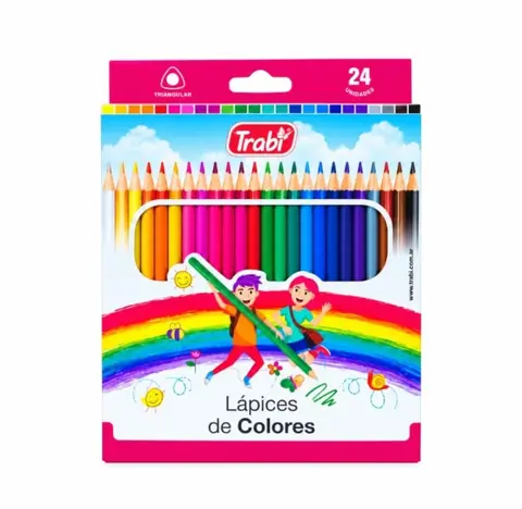 Lapiz Trabi Color Surt x24 Largo Triangular