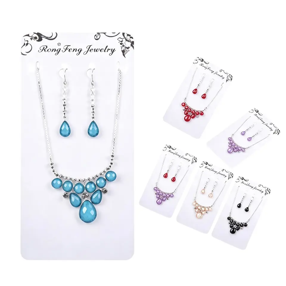 Set Bijou Collar Y Aros Fantasia Mariposa 2 Piezas