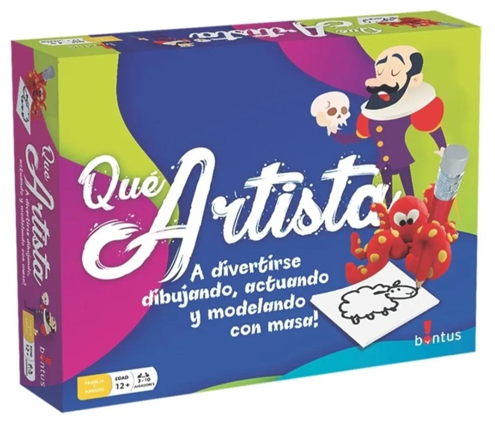 Juego De Mesa "Qué Artista" Dibuja Moldea y Actúa