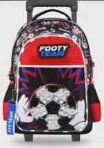 MOCHILA CON CARRO FOOTY CON LUZ Y POP IT