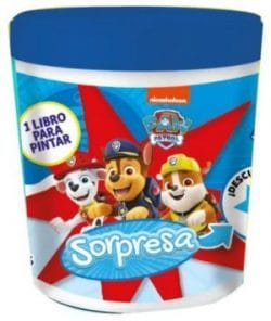 Pote Sorpresa Paw Patrol Libro Pintar + Crayones