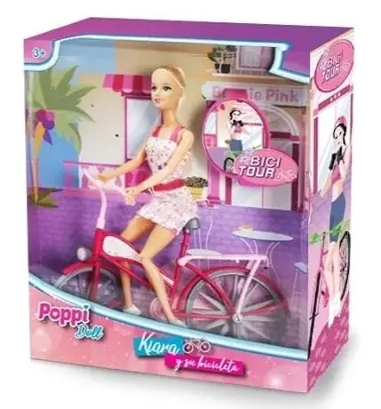 Muñeca Poppi Doll Kiara Y Su Bicicleta