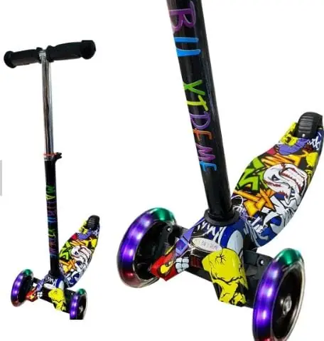 Monopatin Niños Infantil Malibu 4 Ruedas Luces Extensible