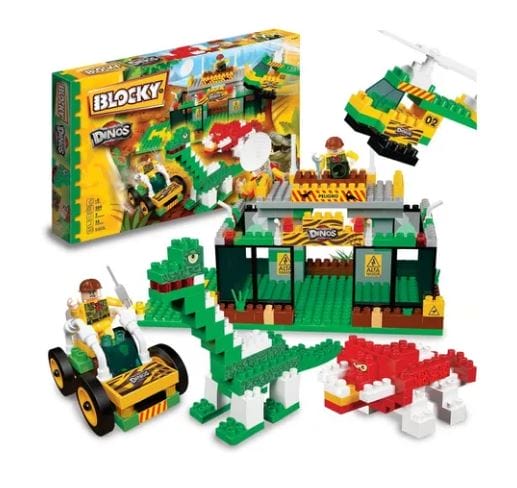 Blocky Dinosaurios 150  Piezas Bloques Sobre Ruedas