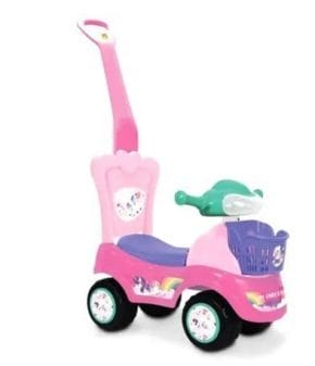 Pata Pata 2 En 1 Unicornio Barral Empuje con Canasto