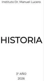 HISTORIA  3° año