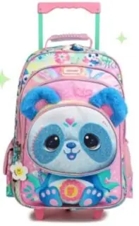 MOCHILA CON CARRO  CHIMOLA 18" PANDA