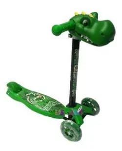 Monopatín Scooter Dino T Rex Muñeco Antivuelcos Caño