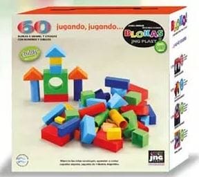 Piezas Multicolor p/ensamblar y apilar Didácticos 60 Piezas JNG