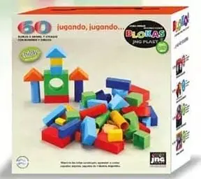 Piezas Multicolor p/ensamblar y apilar Didácticos 60 Piezas JNG