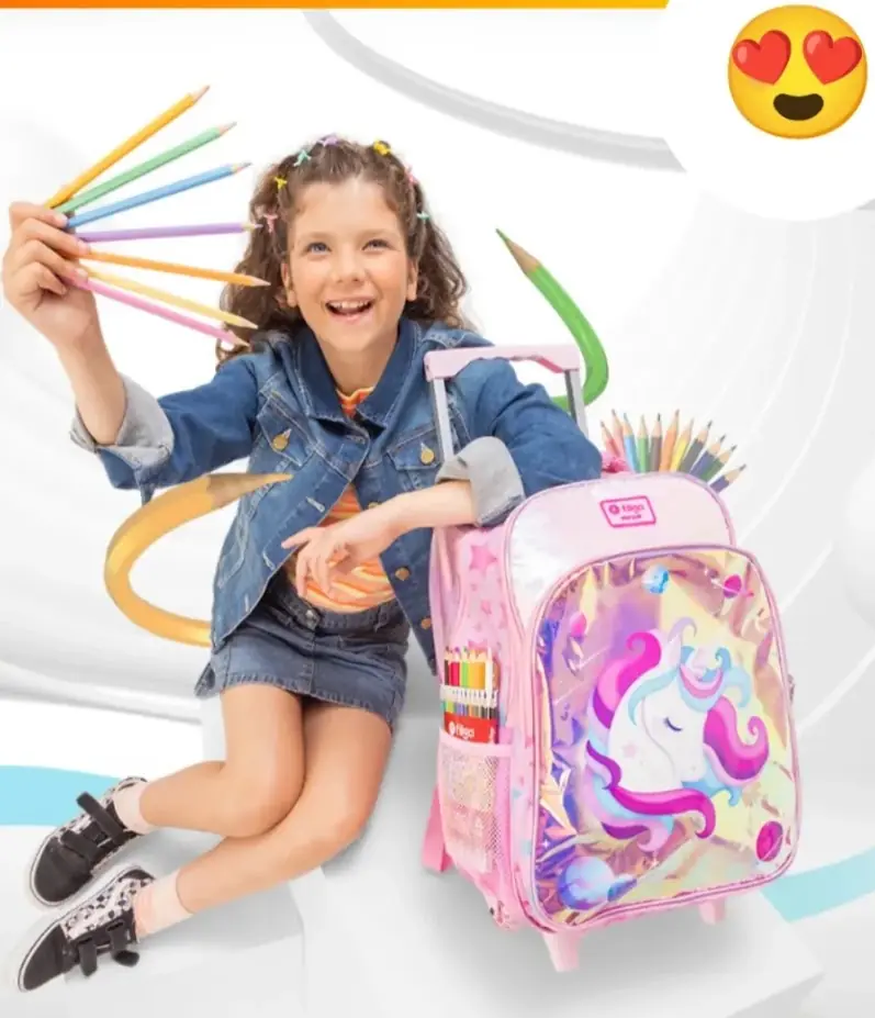 MOCHILA CON CARRO 18" FILGO UNICORNIO