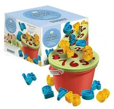 Juego De Encastre Duravit Primeros Números  Balde Bloques