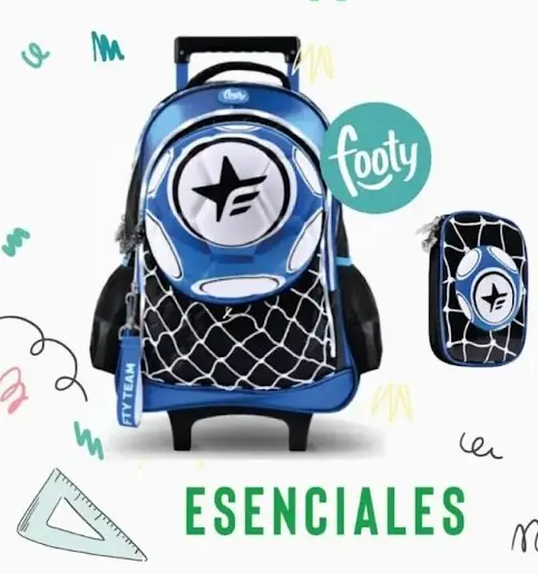 MOCHILA CON CARRO FOOTY CON LUZ LED