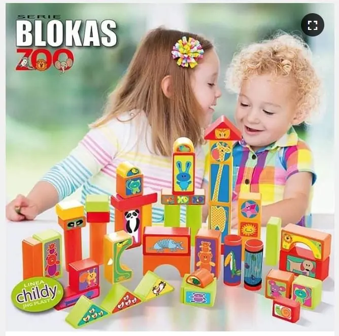 Blokas Zoo Bloques Animales 45 Piezas