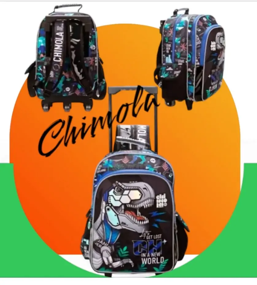 MOCHILA CHIMOLA CON CARRO DINO