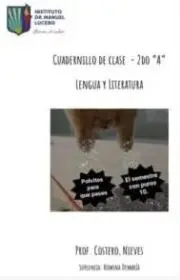 LENGUA Y LITERATURA  2° año  "A"