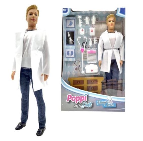 Muñeco Poppi Doll Men Thiago Doctor + Accesorios