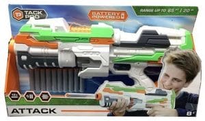 Pistola ATTACK AUTOMATICA Lanza Dardos 20 Mts Toy 31006 RANGE UP TO 65/20