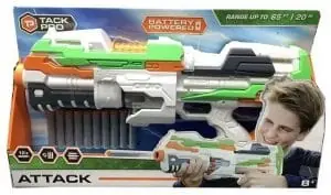 Pistola ATTACK AUTOMATICA Lanza Dardos 20 Mts Toy 31006 RANGE UP TO 65/20