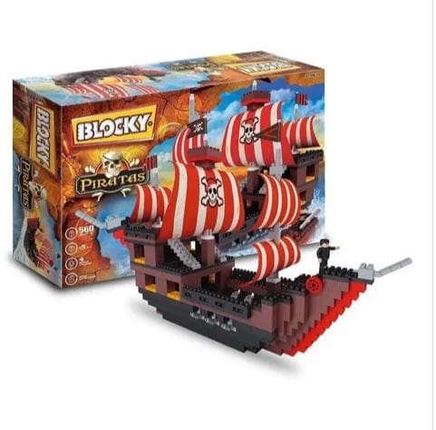 Blocky Piratas Tipo Rasti 560 Piezas con  Muñecos Articulados