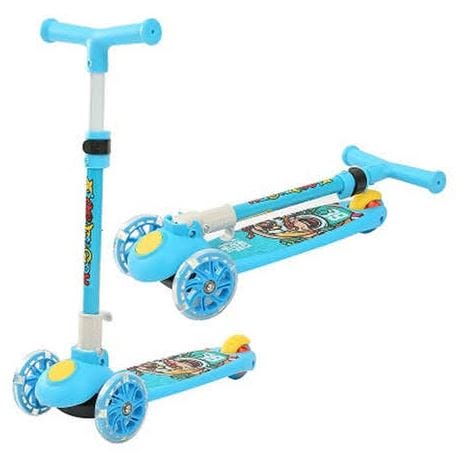 Monopatín Infantil Base X-treme Plegable 3 Ruedas con Luz