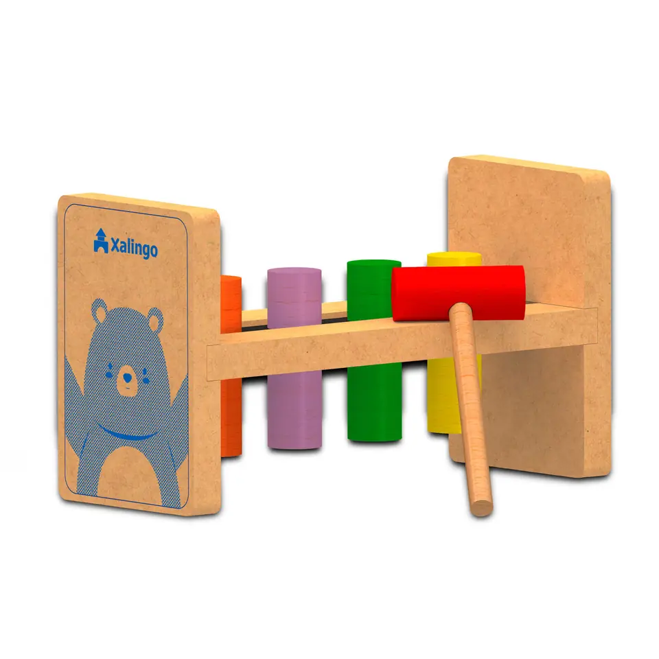 Juego de Descarga - Banco de Madera c/Martillo