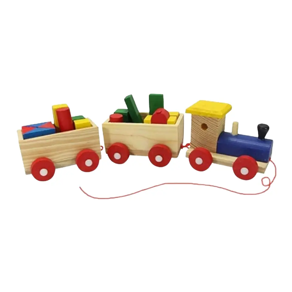 Tren de Madera con Bloques Didácticos