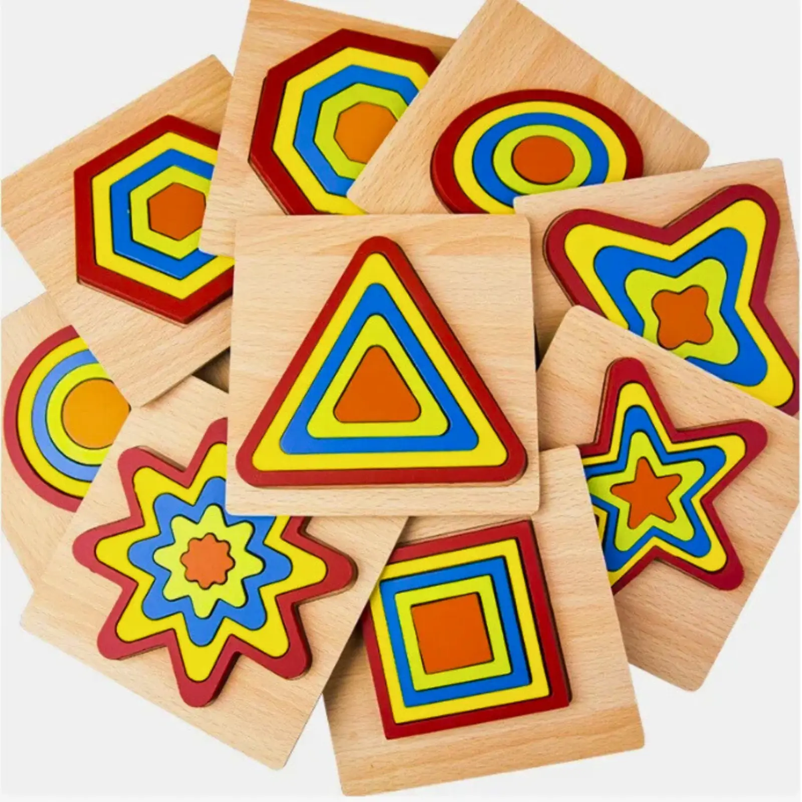Juego de encastre de madera - Rectos-Curvos