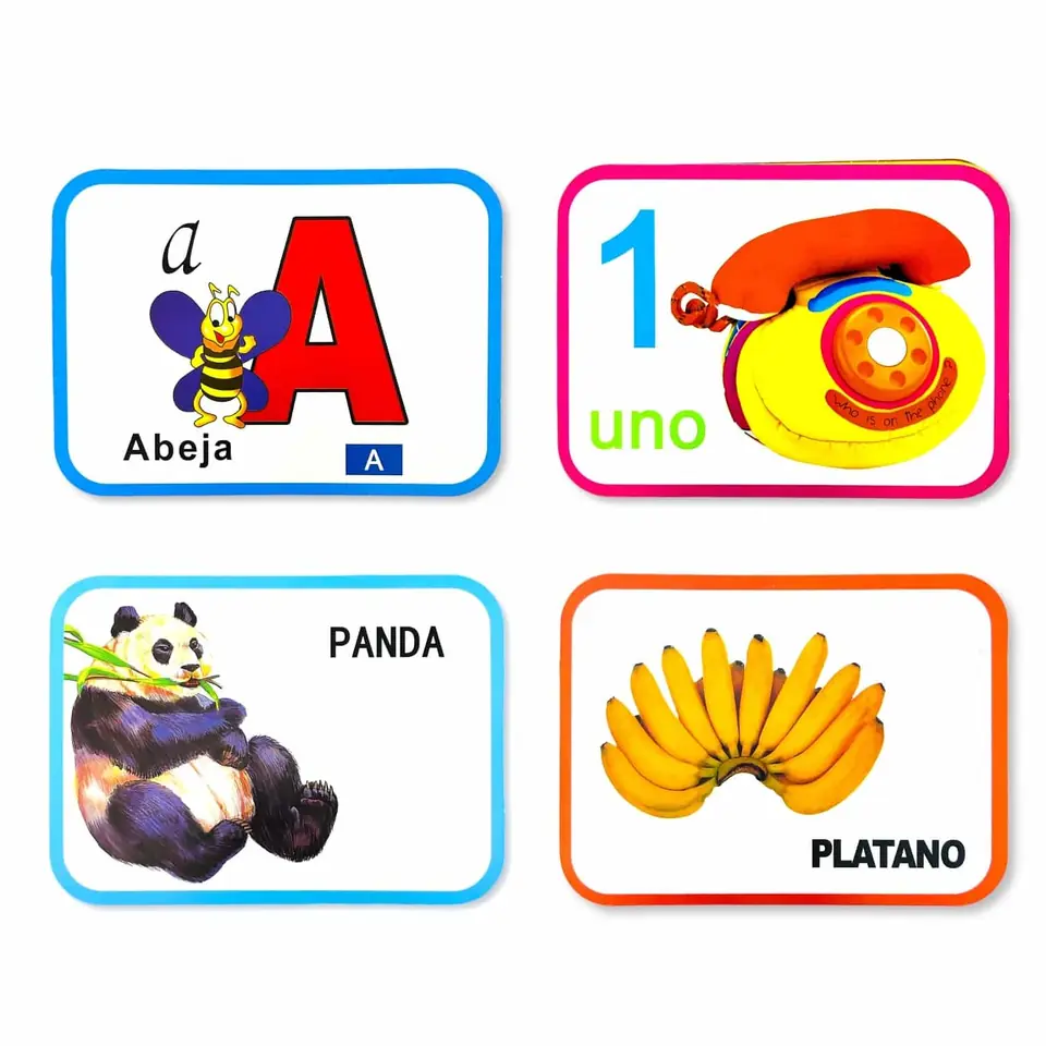 Tarjetas didácticas - Animales - Números - Abecedario - Frutas