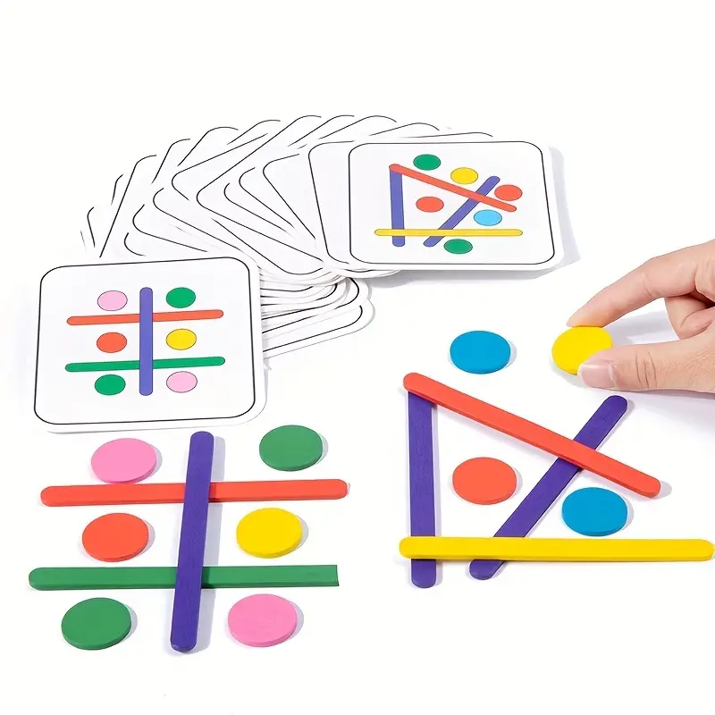 Juego de Palitos de colores y Tarjetas