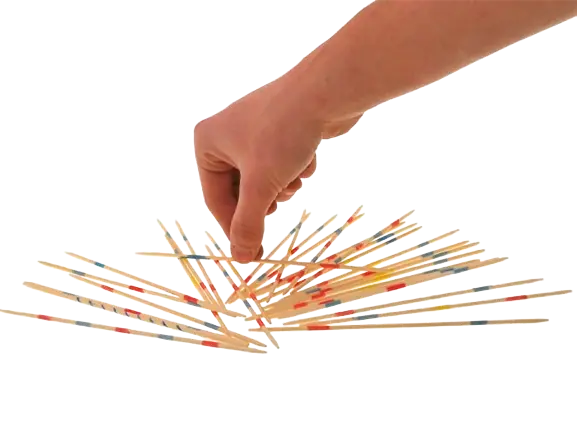 Mikado de madera - En caja - Incluye instrucciones en español.