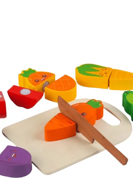 Tabla de vegetales con velcro para cortar