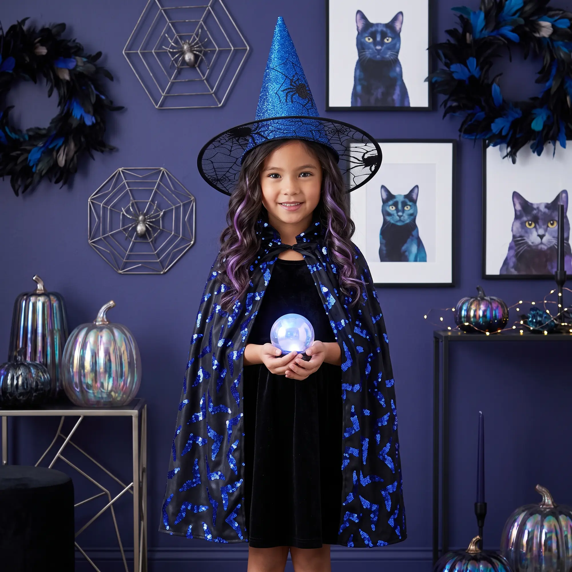 Sombrero y Capa Bruja Matilda 80 cm