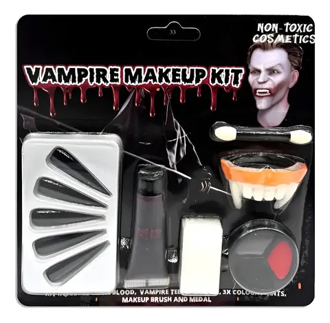 Set Vampiro Sangre Falsa y Accesorios
