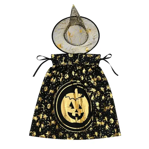 Disfraz Bruja Halloween Sombrero y Capa